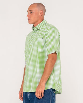 Man wearing Lucifer Got Lucky Ss Shirt in Green