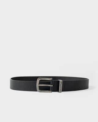 Mens Bent Leather Belt in Black