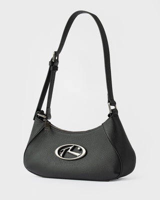 Womens R Dot Buckle Bag in Black