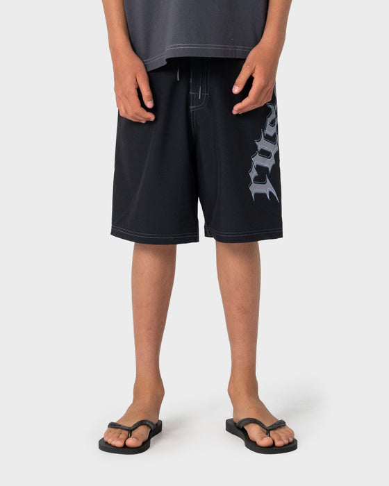 boy-wearing-scream-fixed-waist-boardshort-boys-in-black