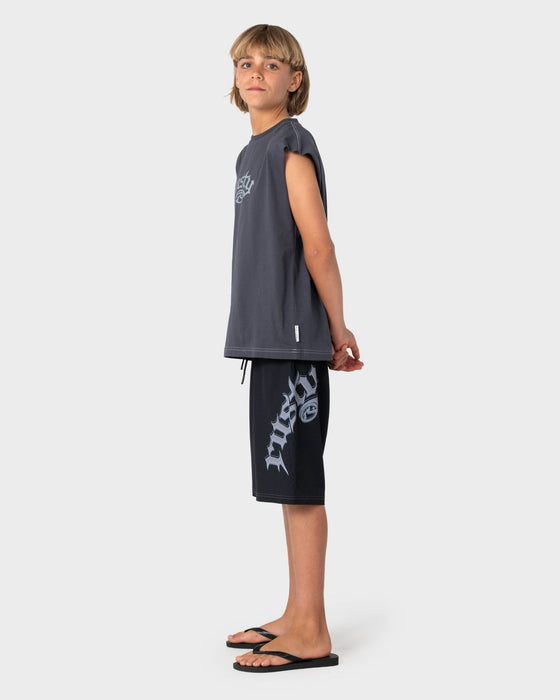 boy-wearing-scream-fixed-waist-boardshort-boys-in-black