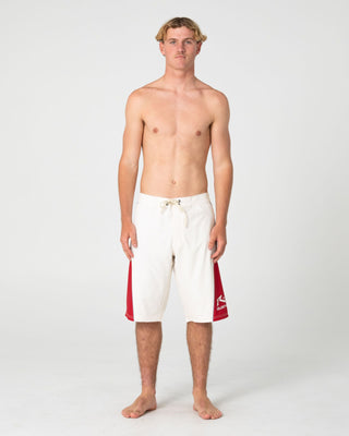Man wearing Plot Twist Boardshort in Cream