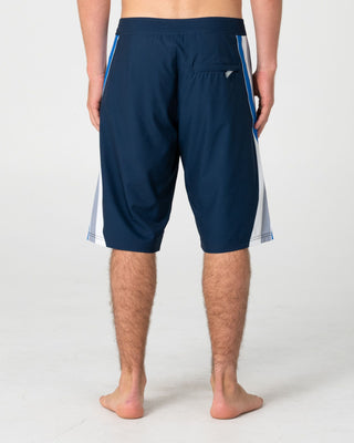 Man wearing Plot Twist Boardshort in Navy Blue 1