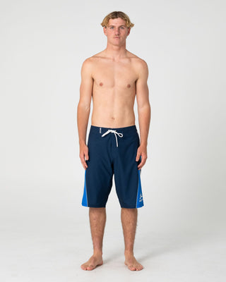 Man wearing Plot Twist Boardshort in Navy Blue 1