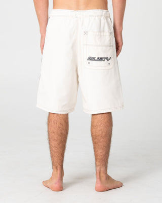 Man wearing Flip Daddy Boardshort in Cream