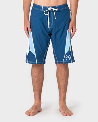Man wearing Chopper Fixed Waist Boardshort in Atlantic Blue
