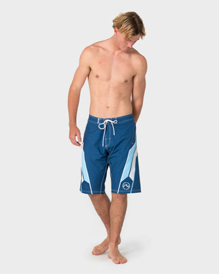Man wearing Chopper Fixed Waist Boardshort in Atlantic Blue