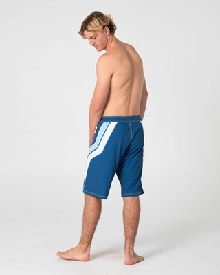 Man wearing Chopper Fixed Waist Boardshort in Atlantic Blue