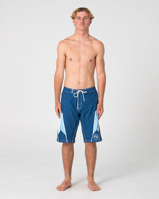 Man wearing Chopper Fixed Waist Boardshort in Atlantic Blue
