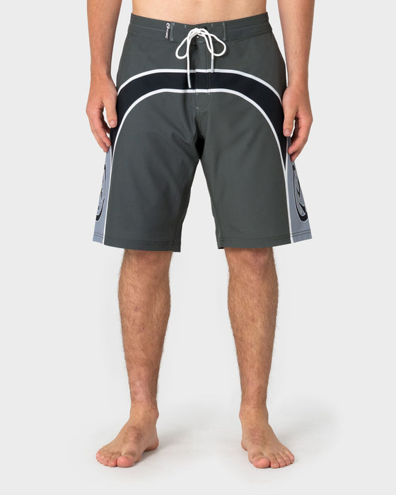 man-wearing-griffin-fixed-waist-boardshort-in-army-green