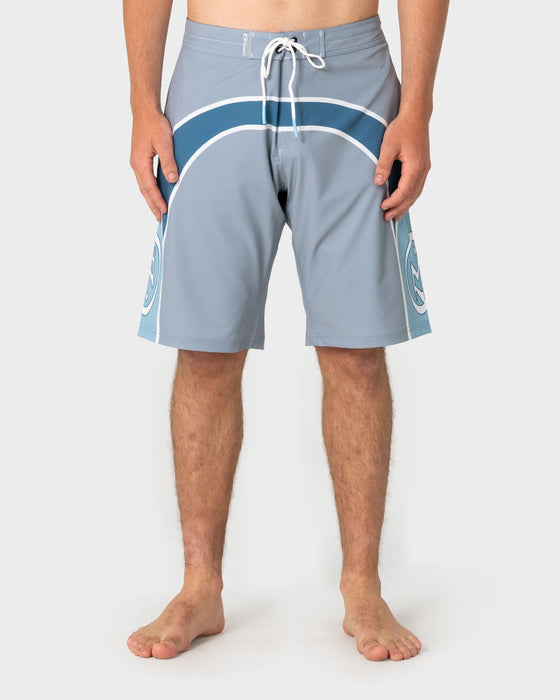 man-wearing-griffin-fixed-waist-boardshort-in-stone-grey