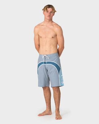 Man wearing Griffin Fixed Waist Boardshort in Stone Grey