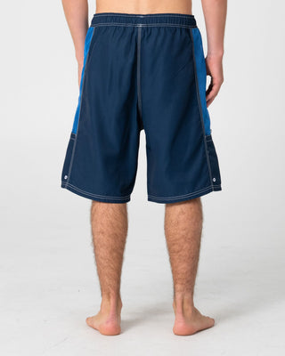 Man wearing Ventilator Hybrid Waist Boardshort in Navy Blue