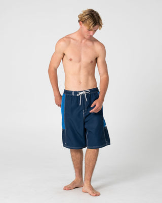 Man wearing Ventilator Hybrid Waist Boardshort in Navy Blue