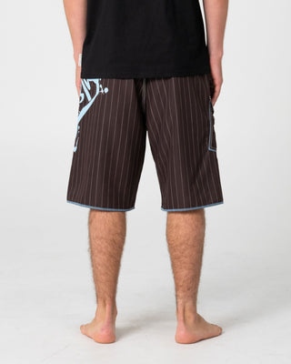 Man wearing Scribbla Fixed Waist Boardshort in Java