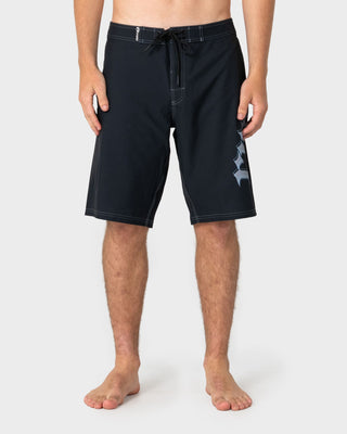 Man wearing Scream Fixed Waist Boardshort in Black