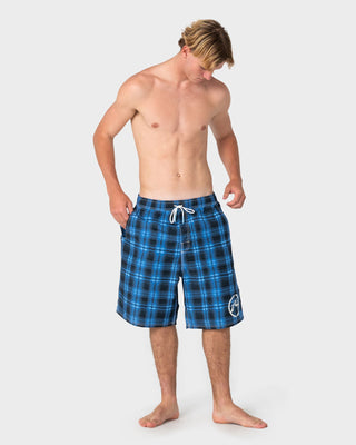 Man wearing Rambo Elastic Waist Boardshort in Navy Blue