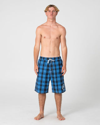 Man wearing Rambo Elastic Waist Boardshort in Navy Blue