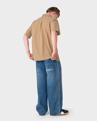 Man wearing Flip Daddy Loaded Jean in Blasted Middy Blue