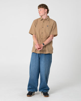 Man wearing Flip Daddy Loaded Jean in Blasted Middy Blue
