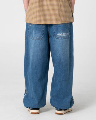 Man wearing Flip Daddy Loaded Jean in Blasted Middy Blue