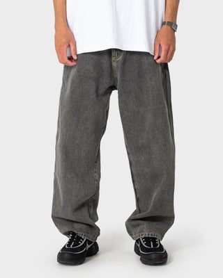 Man wearing Redemption 2.0 Baggy Jean in Washed Black 2
