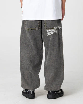 Man wearing Redemption 2.0 Baggy Jean in Washed Black 2