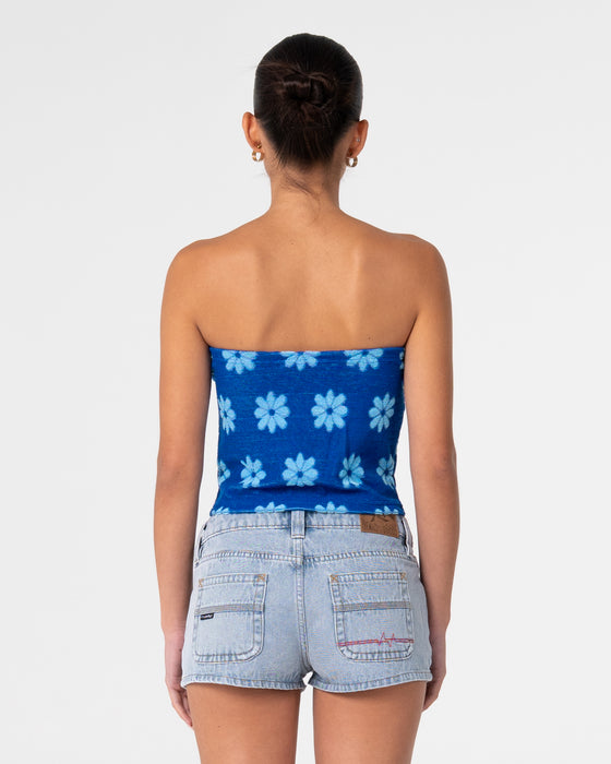 woman-wearing-bloom-towelling-skimmer-tube-top-in-royal-blue-blue