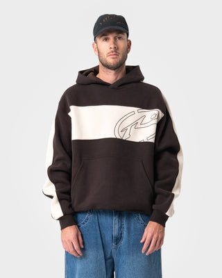 Man wearing Kill Switch Hooded Fleece in Java