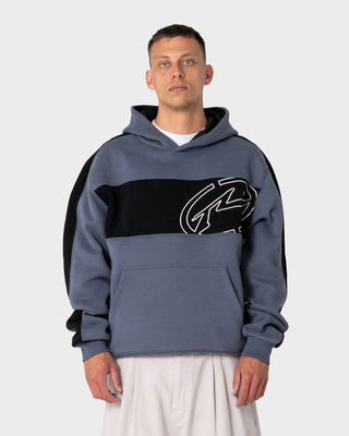 Man wearing Kill Switch Hooded Fleece in Steel