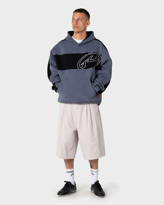 man-wearing-kill-switch-hooded-fleece-in-steel