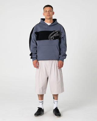 Man wearing Kill Switch Hooded Fleece in Steel