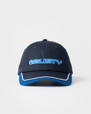 Mens Flip Daddy Panel Dad Cap in Navy Blue 1