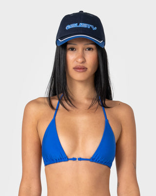 Mens Flip Daddy Panel Dad Cap in Navy Blue 1