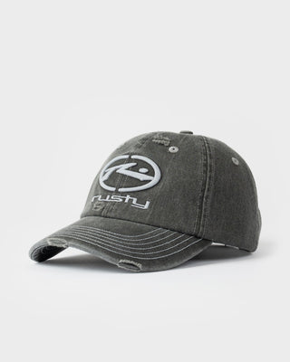 Mens Split Seam Dad Cap in Washed Black