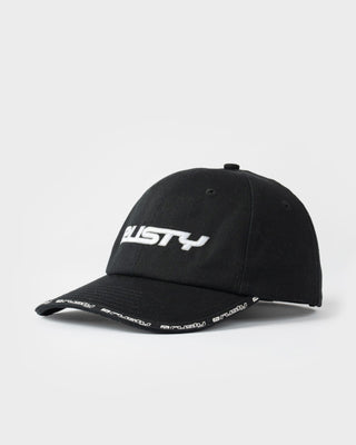 Mens Black List Dad Cap in Black