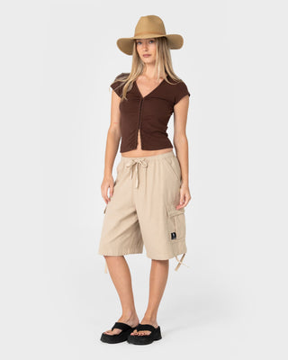 Womens Gisele Straw Hat in Natural / Caramel 1