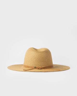 Womens Gisele Straw Hat in Natural / Caramel 1