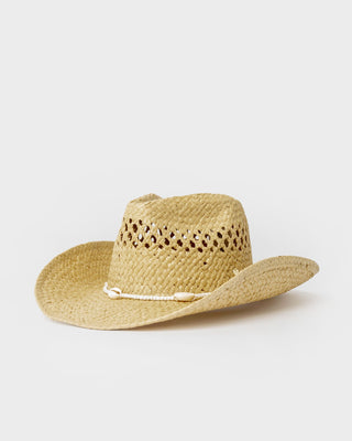 Womens Howdy Cowboy Straw Hat in Sand
