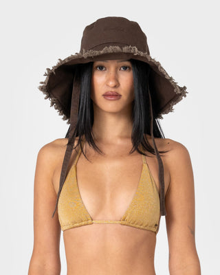 Womens Gleam 2 Organic Bucket Hat in Pinecone