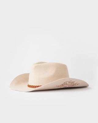 Womens Dixie Felt Hat in Oatmeal