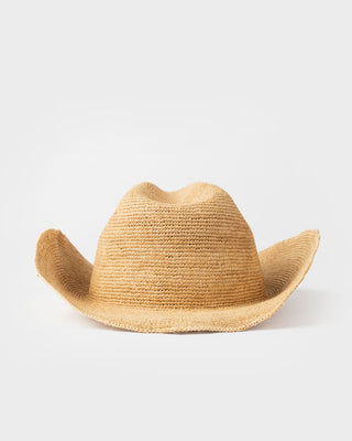 Womens Ryder Cowboy Straw Hat in Natural