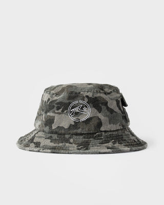 Mens Commando Bucket Hat in Grey Camo 1