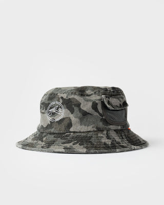 Mens Commando Bucket Hat in Grey Camo 1