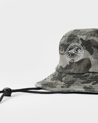 Mens Commando Bucket Hat in Grey Camo 1