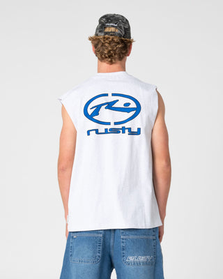 Man wearing Turbo Muscle in Ecru Marle