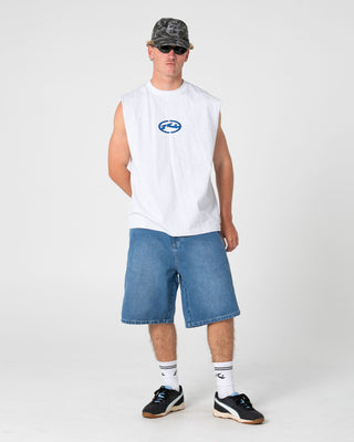 Man wearing Turbo Muscle in Ecru Marle