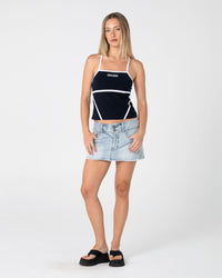Chaos Micro Mini Denim Skirt
