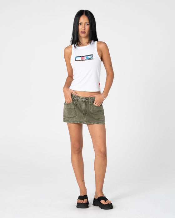 woman-wearing-alley-low-rise-denim-mini-skirt-in-savanna