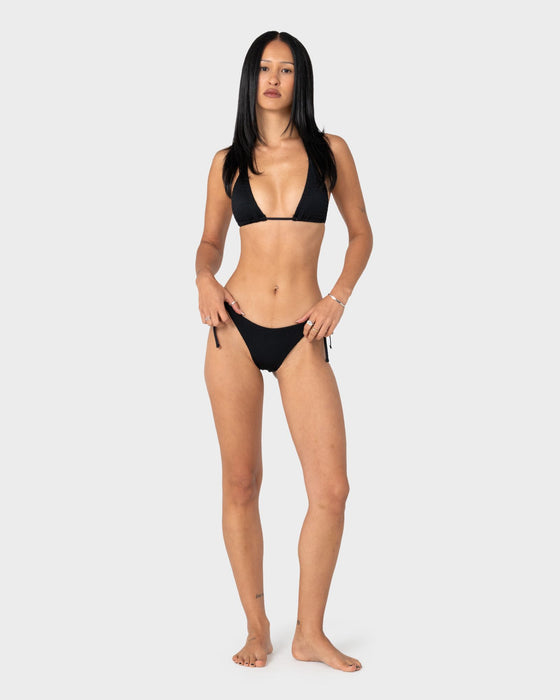 woman-wearing-cedar-midi-side-ties-bikini-bottom-in-black